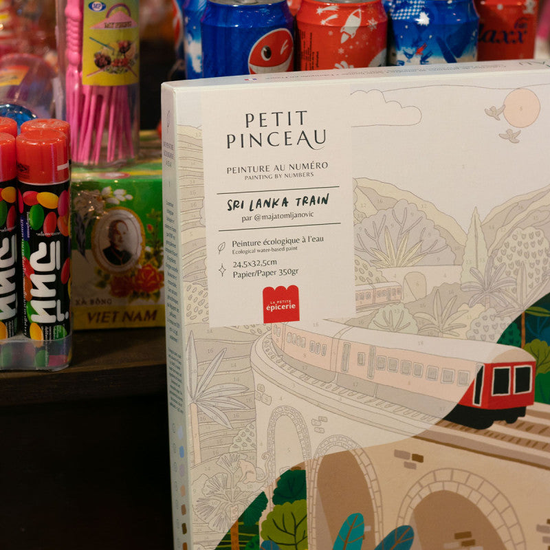 Coffret peinture au numéro - Sri-Lanka Train par Maja Tomlajanovic