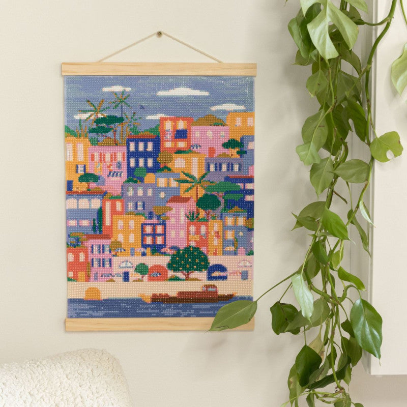 Small Diamond Box - Diamond Painting Colorful Houses by Coralie Fau