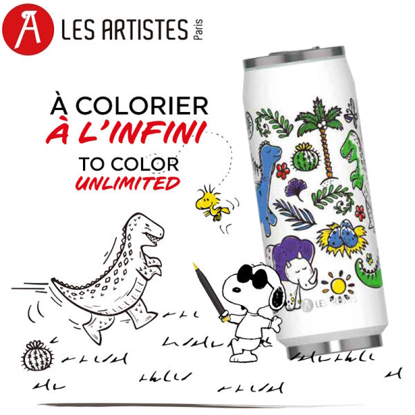 Creative 50 cL insulated can + 6 felt-tip pens - Les Artistes Paris