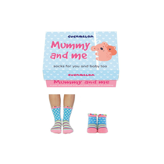 MOMMY AND ME GIFT BOX - A PAIR OF MATCHING CUCAMELON SOCKS FOR MOM AND BABY