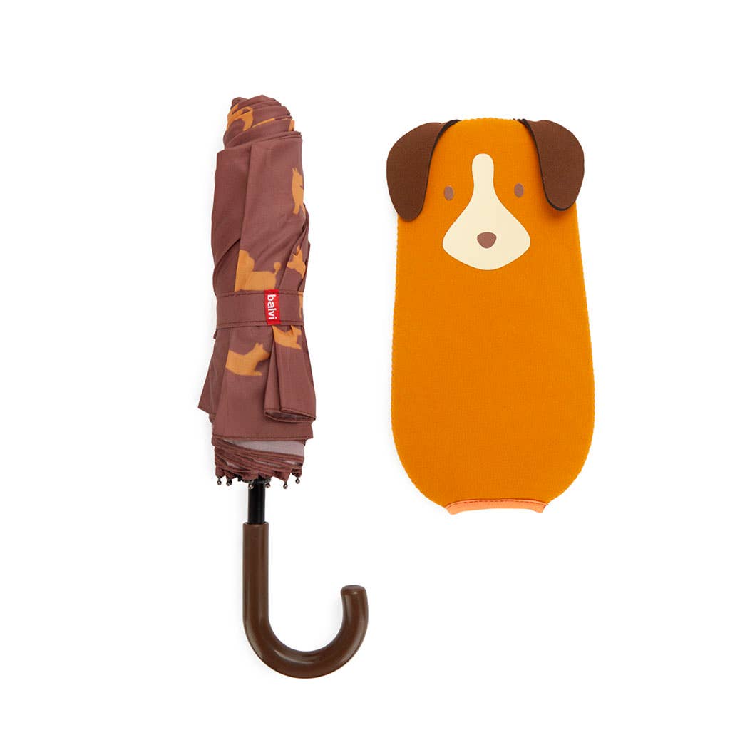 Parapluie, Puppymbrella, marron, avec housse, nylon Balvi