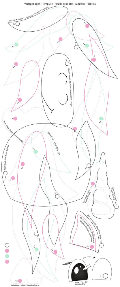 Kit de fabrication de lanternes « Mia » (licorne)