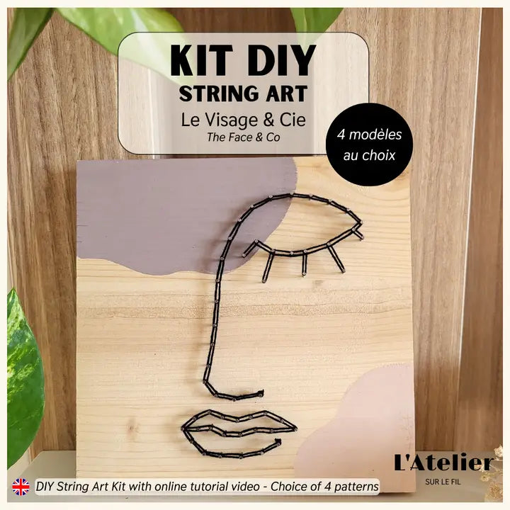 Kit DIY - String Art - Visage & Cie | Kits d'artisanat L'atelier sur le fil