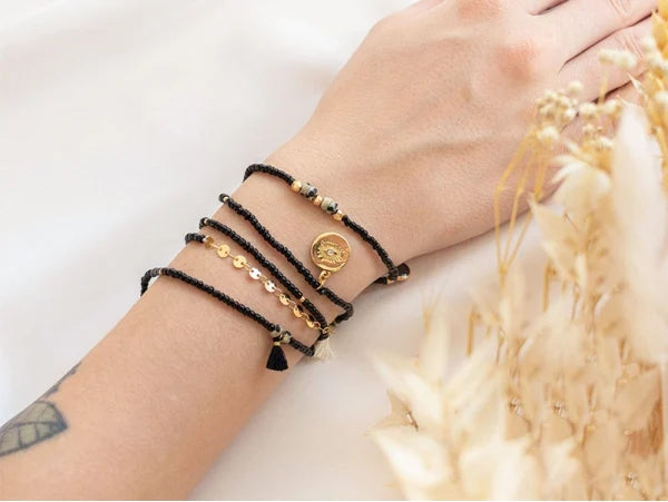 DIY BIJOUTERIE - MON BRACELET PERLÉ MULTIRANG - NOIR LA PETITE EPICERIE