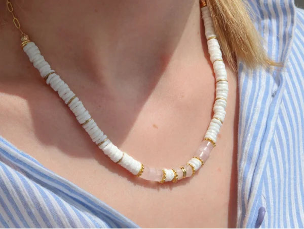 DIY BIJOUTERIE - MON COLLIER EN PERLES HEISHI ET QUARTZ JOY!