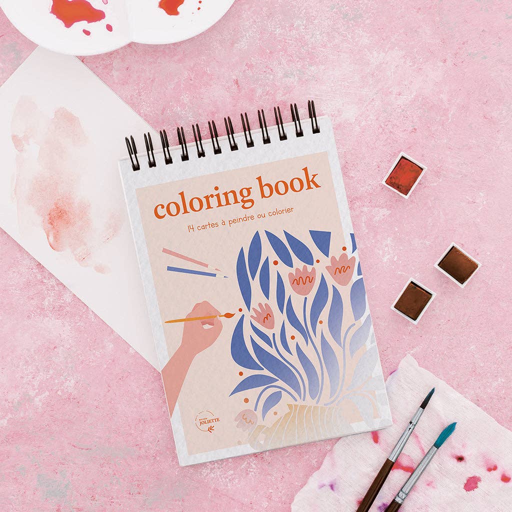 Carnet de coloriage A6 - Floral #2 Maison Joliette