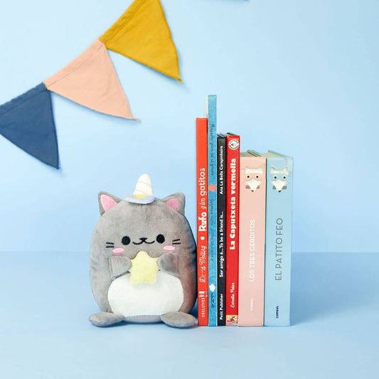 Serre-livres Kawaii Starry Chat Gris Balvi Design Balvi
