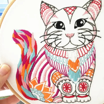 Kit Broderie Chat Cinnamon