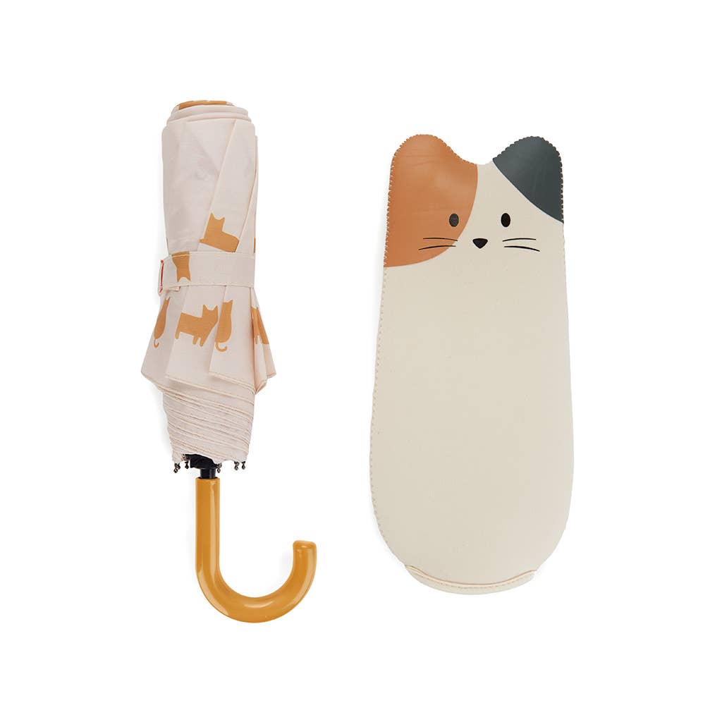 Parapluie Meowmbrella Calico – Balvi | Parapluie chat pliable avec housse néoprène Balvi