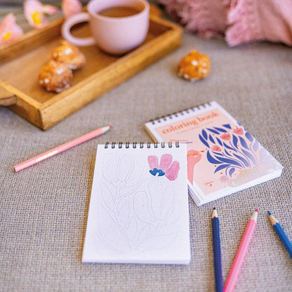 Carnet de coloriage A6 - Floral #2 Maison Joliette