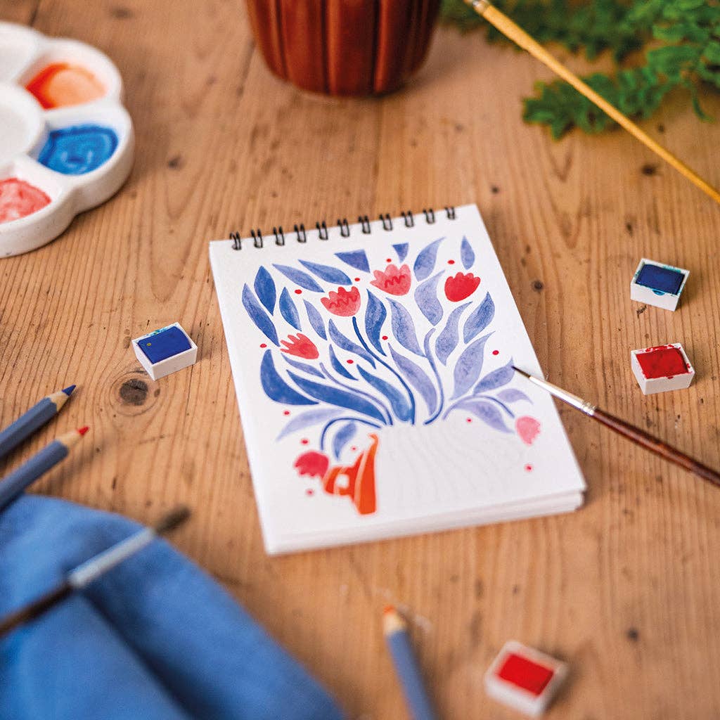 Carnet de coloriage A6 - Floral #2 Maison Joliette