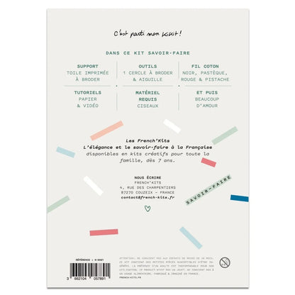 Kit Broderie Débutant Couple – French’Kits Coffret Créatif Amoureux French´Kits