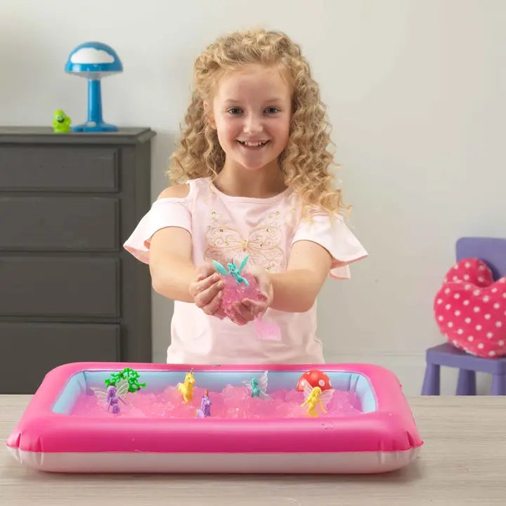 Texture de Gelli biodégradable rose utilisée dans le kit licorne Zimpli Kids