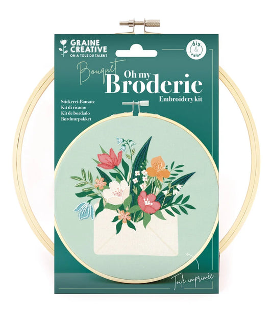 KIT BRODERIE PARTIELLE BOUQUET Graine Créative