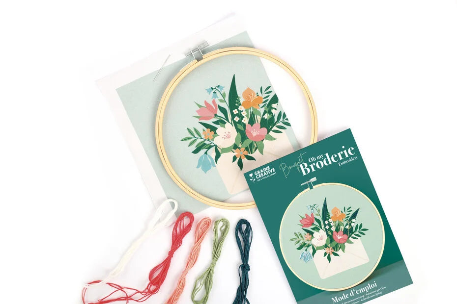 KIT BRODERIE PARTIELLE BOUQUET Graine Créative