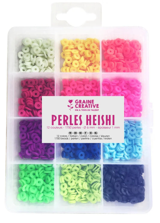 Diy - perles heishi fluorescent GRAINE CREATIVE