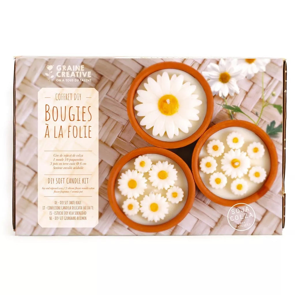 Kit bougie DIY Graine Créative - Bougies A la Folie - Pâquerettes x1 GRAINE CREATIVE