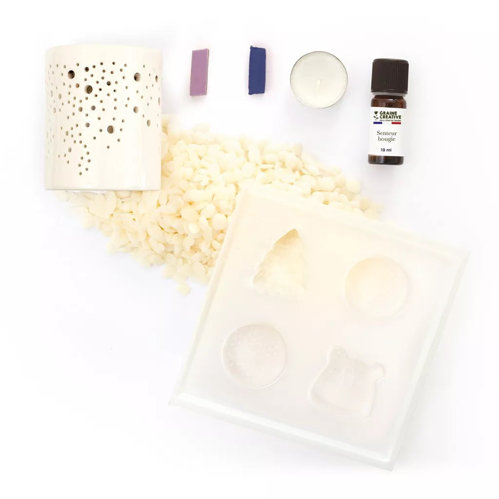 Kit bougie DIY Graine Créative - L'atelier fondants - Bougie Hiver