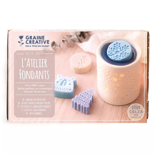 Kit bougie DIY Graine Créative - L'atelier fondants - Bougie Hiver