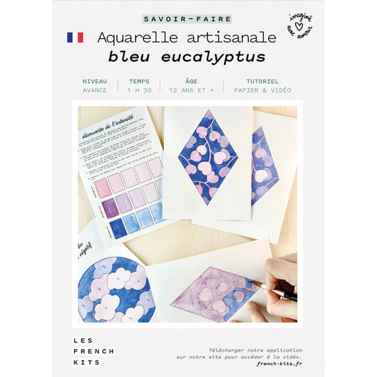 ARTISANAL WATERCOLOR KIT “EUCALYPTUS BLUE” French kits 