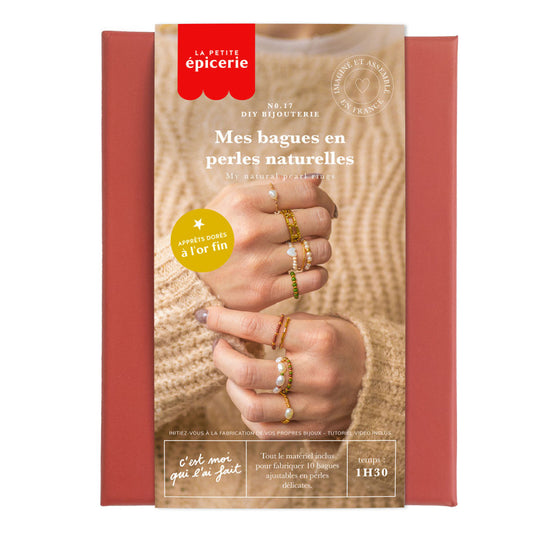 Kit DIY bijouterie pour créer des bagues en perles naturelles MKMI