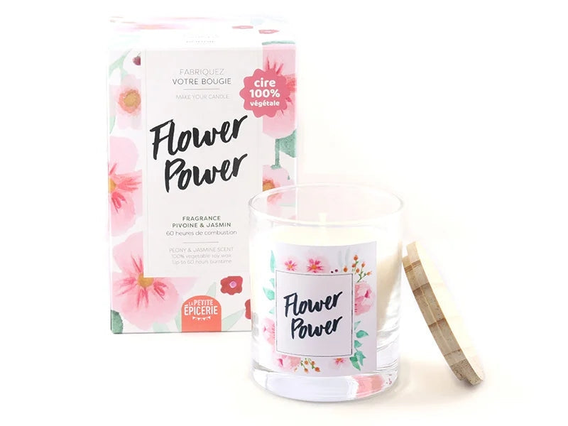 KIT BOUGIE DIY - FLOWER POWER LA PETITE EPICERIE