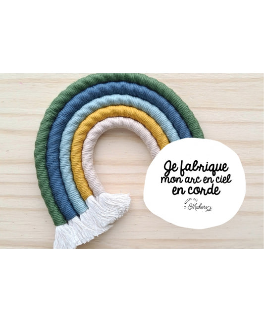Kit créatif : Je fabrique mon arc en ciel en corde - Coloris Moonrise Kingdom La Maison des Makers