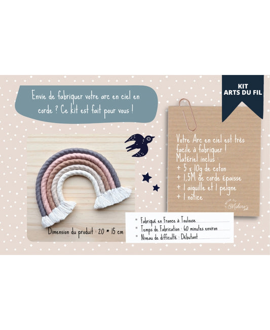 DIY Kit : I make My Own Rope Rainbow - Sweet Dreams La Maison des Makers