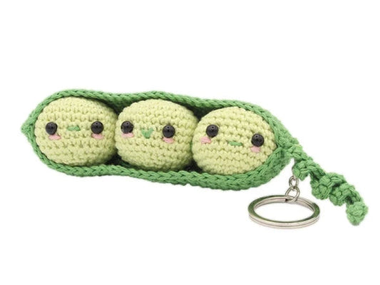 Kit crochet Amigurumi Porte clé - Petits Pois en cosse