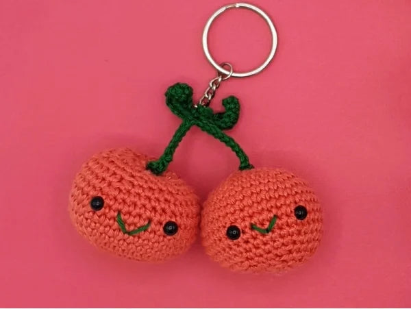 Kit crochet Amigurumi Porte clé Cerise