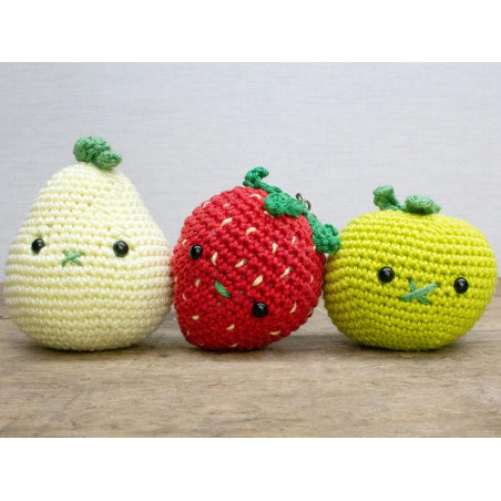 Kit crochet Amigurumi Porte clé Fraise