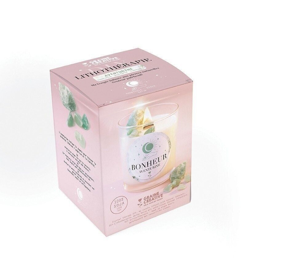 Kit DIY Bougie Lithothérapie Aventurine – Graine Créative GRAINE CREATIVE