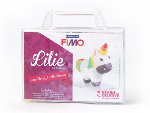 Kit Fimo malette Lilie la licorne figurine à modeler