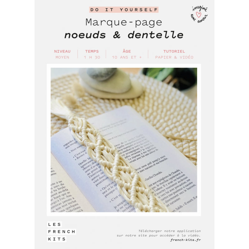 KIT MACRAMÉ MARQUE PAGES -NOEUDS PERSONNALISÉ French kits French´Kits