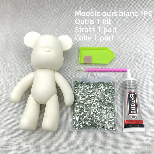 Kit DIY Peinture Diamant 5D - Ourson Cristal , Activité Créative Relaxant JOY!