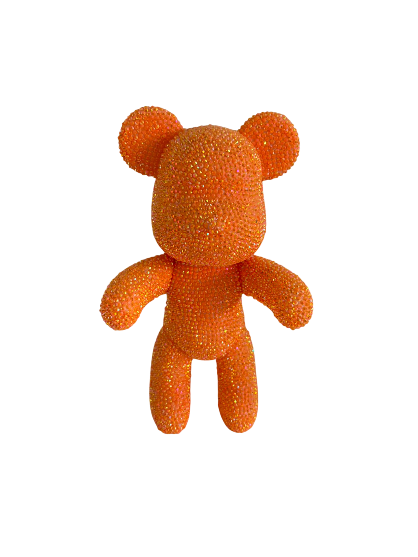 Ourson Crystal orange en PVC pour peinture diamant 5D