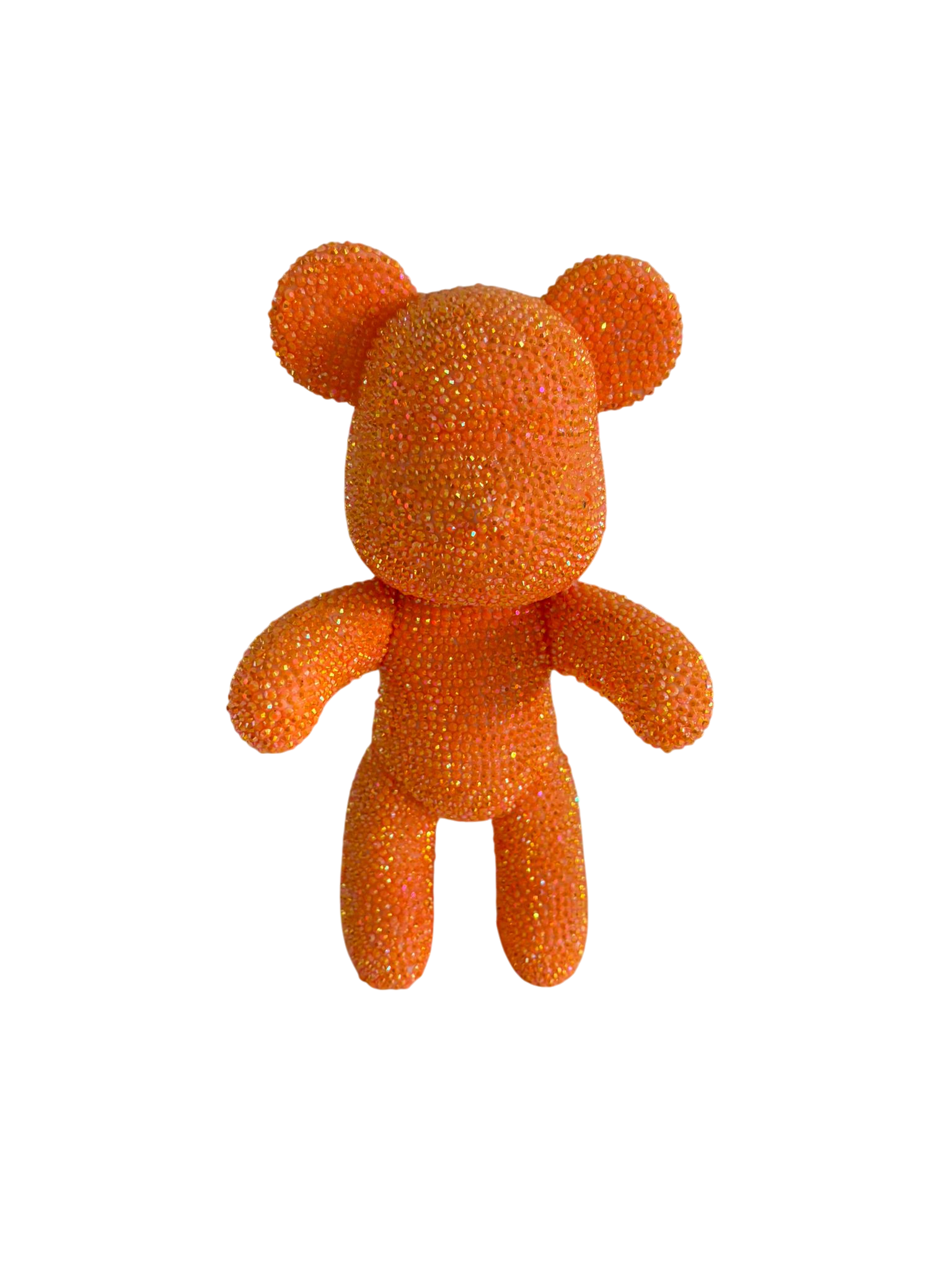 Ourson Crystal orange en PVC pour peinture diamant 5D