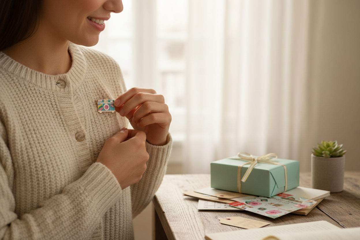 Broche Pin’s Appareil Photo Émaillé – Accessoire Vintage & Créatif LA PETITE EPICERIE