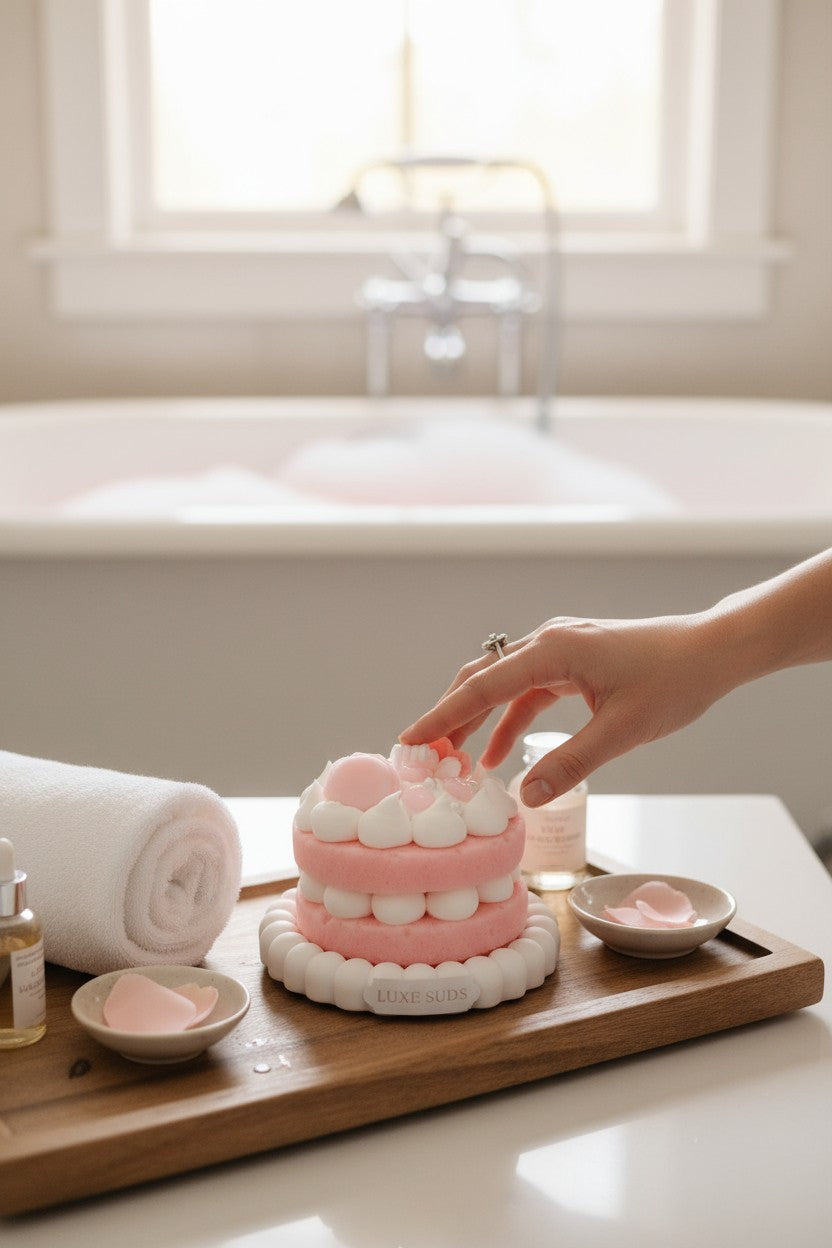 Cire parfumée Pivoine . Ambiance florale et relaxante avec la Bougie Gâteau Enchanté.