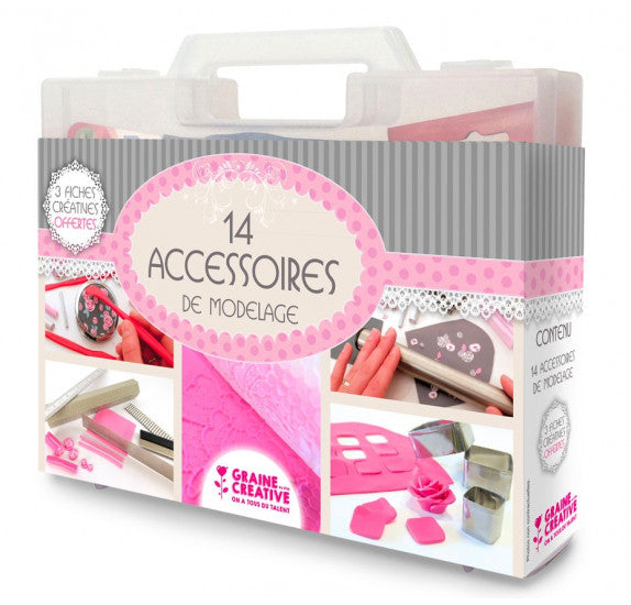 Kit De Loisirs Créatifs - Mallette De Modelage - 14 Accessoires GRAINE CREATIVE