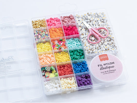 Box of 16 colors of 6 mm heishi pearls - Pop 