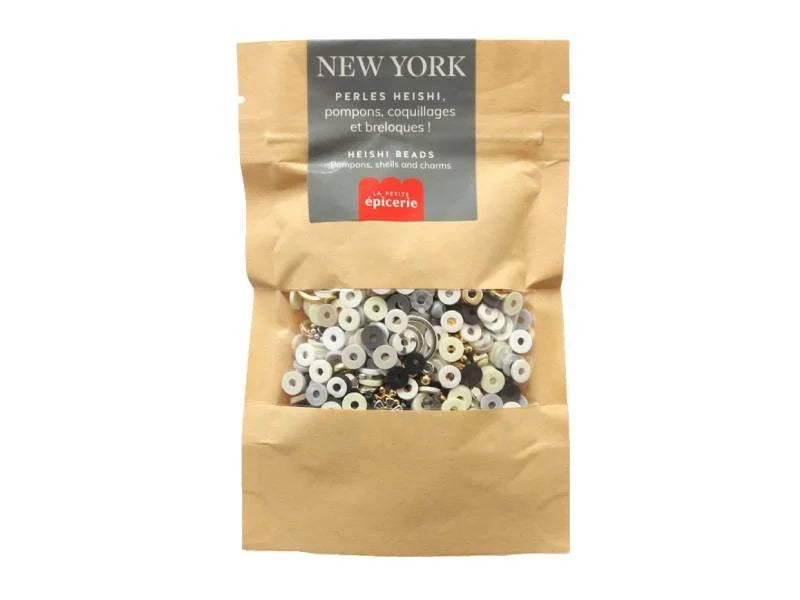 Kit perles heishi et de breloques, fabrication de bijoux - New-York LA PETITE EPICERIE