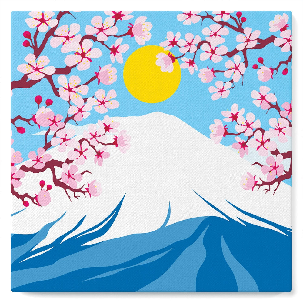 Mini Peinture par Numéros - Kit DIY 20x20cm avec cadre Le Mont Fuji