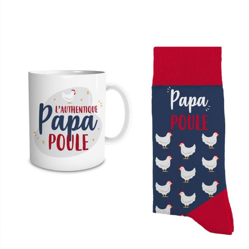 Coffret Cadeau Mug et Chaussettes Papa Poule – Idée Cadeau Papa JOY!
