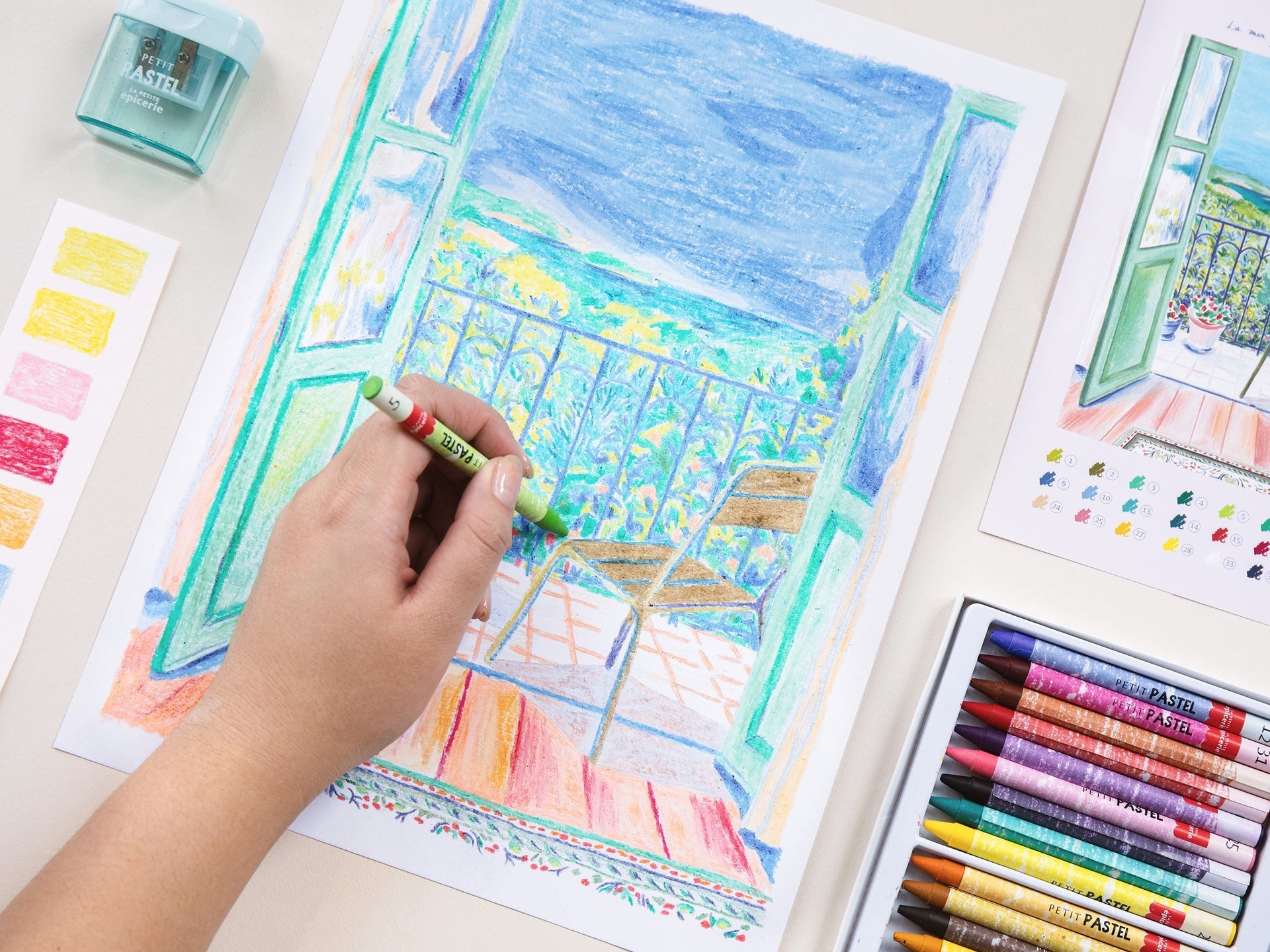 Coffret Pastel au Numéro – Petit Pastel “La mer pour horizon” | Art Relaxant LA PETITE EPICERIE