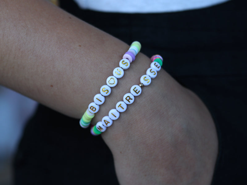 Bracelet en perles HEISHI personnalisé, idée cadeau, bracelet