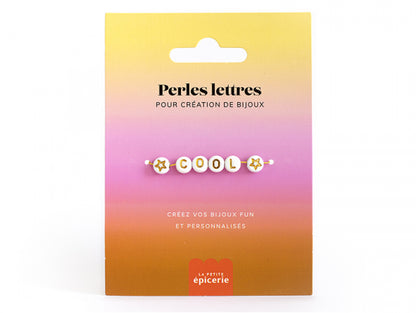 PERLES LETTRES "COOL" POUR BRACELET À PERSONNALISER LA PETITE EPICERIE