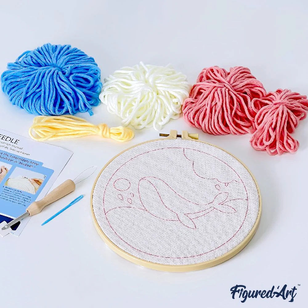 Kit Punch Needle DIY Le Mont Fuji et Cerisier