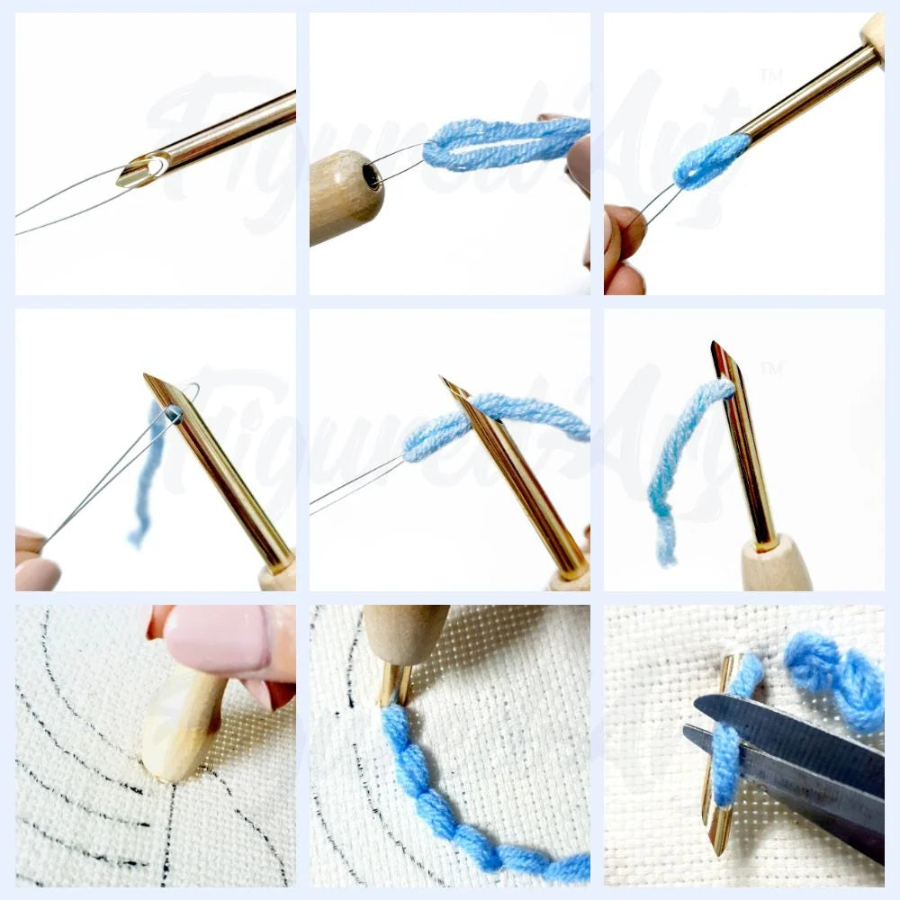 Kit Punch Needle DIY Paresseux sur une Branche Figured'art