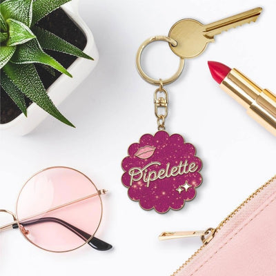 Porte-Clés Paillettes Pipelette – Cadeau Femme Humoristique JOY!